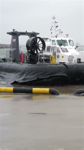 Hovercraft Launching in Stormy Weather #sea