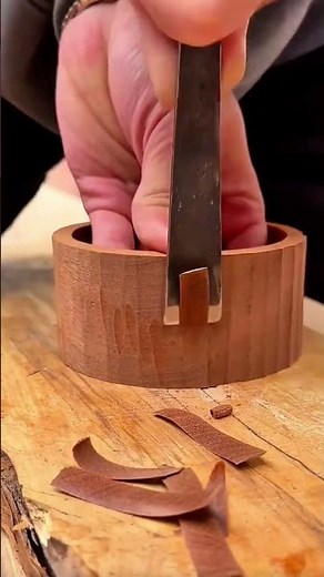 The Process of Precision Wood Carving Using Hand Chisels #shorts
