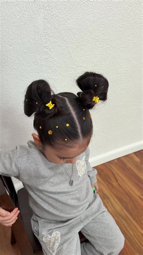 Bedazzled Toddler Hairbuns: Easy & Cute Style