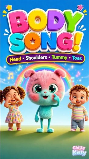 Head, Shoulders, Tummy, and Toes! 🎵 Body Parts Song #kidssongs #toddlerlearning #chittyandkitty