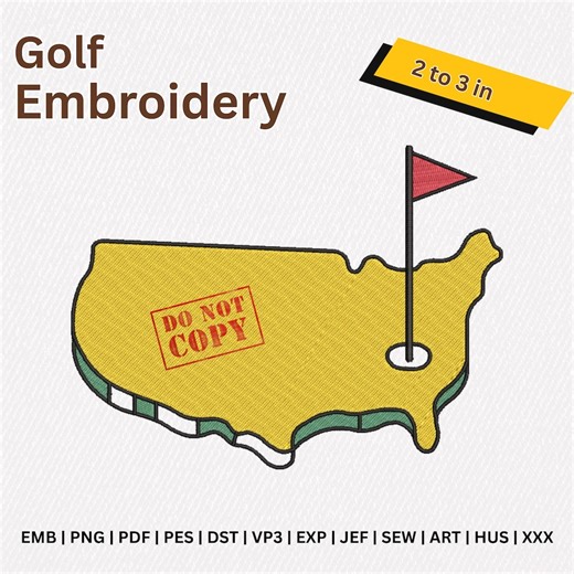 Mini Golf Embroidery Designs, Golf Ball Cart Bag Machine Files (2-3 In) - Etsy