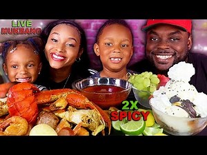 2X SPICY SEAFOOD BOIL MUKBANG (1,000,000) LIVE MUKBANG 먹방 | QUEEN BEAST