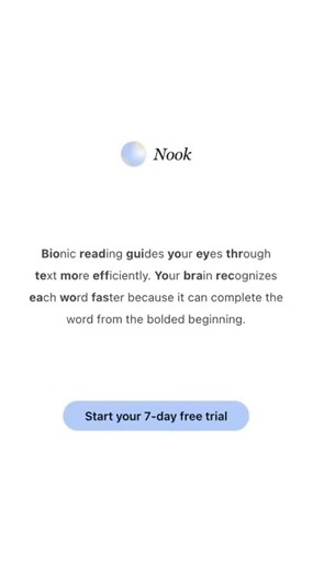 Bionic Reading – Your Brain Finishes the Word | Nook