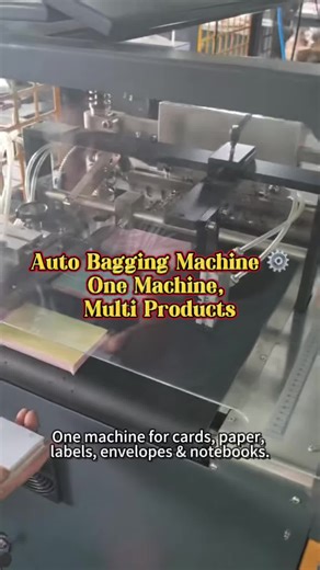 🔥 Auto Bagging Machine in action! Pack sticky notes, cards & stationery with ONE machine. 💰 Lower cost. Faster packing. Higher output. #AutoBaggingMachine #PackingMachine #FactoryTok #Manufacturing #Automation