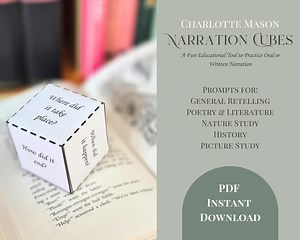 Charlotte Mason Narration Cubes | Fun, Hands-on Printable Tool for Homeschool Storytelling - Etsy Canada