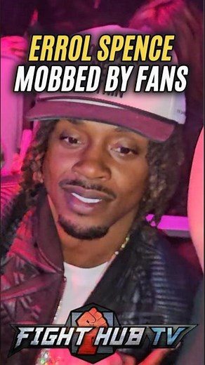 Errol Spence PULLS UP to Vergil vs Lubin fight & gets mobbed by fans!