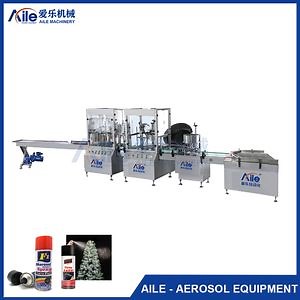 [Hot Item] Aerosol Line Fully Automatic Spray Filling Line Paint Snow Spray Factory Equipment
