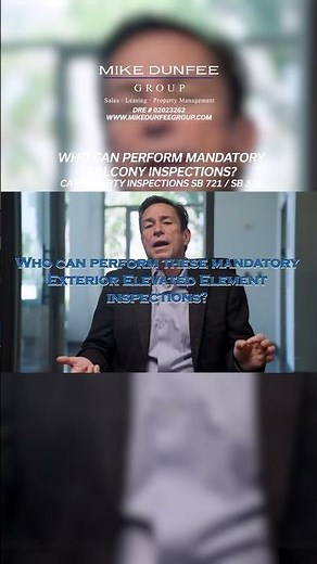 Who can do the balcony inspections SB 721 and SB 326 on apartment buildings? #propertyinspection
