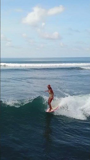 Relaxing longboard ride on an empty lineup. #surfing #longboard