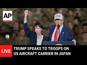 LIVE: Trump speaks to troops on aircraft carrier USS George Washington in Japan