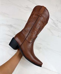 DIA Studios Cowboy western boots in brown  | ASOS