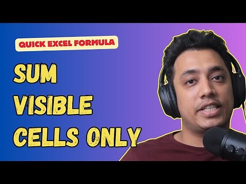 How to Sum Only Visible Cells in Excel