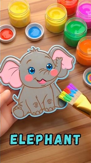 Painting Animal Shapes | Learn Animals for Kids | Baby Cartoon #shorts #kindergartensong
