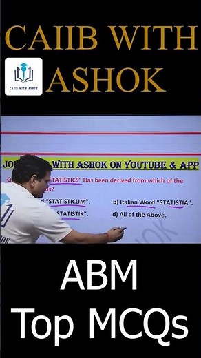 CAIIB Dec 2025 | ABM Chapter 1 Top MCQs | CAIIB WITH ASHOK #ashoksir #abm