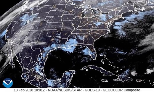 Happy Friday! 🎉🌎 As NOAA satellites keep an eye on the weather this morning, here’s the latest view of the Lower 48 courtesy of GOES East. What's today's forecast where you live? www.weather.gov | NOAA Satellite and Information Service