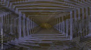 Beautiful Abstract Square Tunnel with Blue Light Lines Moving Fast. Set of Several Video Elements. Background Futuristic Tunnel with Neon Lights. Looped 3d Animation Art Concept. 4K Ultra HD 3840x2160