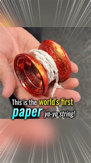 [World's First] I tried making a yo-yo string out of paper. #yoyo #handicraft