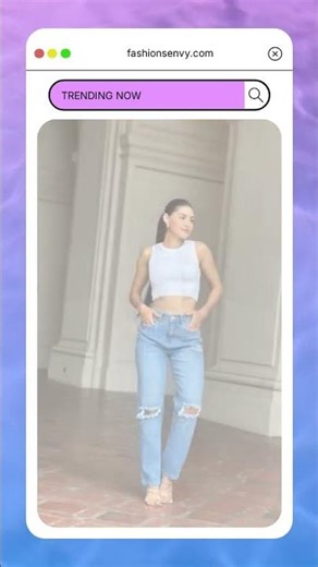 Edgy Distressed Jeans - High Rise Medium Wash Rips