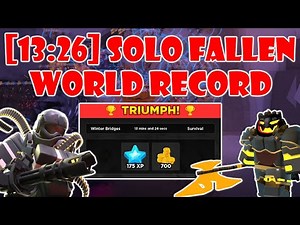 SOLO FALLEN SPEEDRUN WORLD RECORD (Ver. 1.9.0) / Tower Defense Simulator)