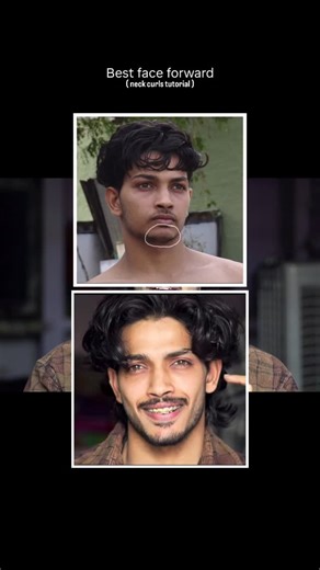 Beriwal on Instagram: "Jawline ( My favourite excise ) Neck curl excise-Neck curls are exercises to strengthen neck muscles, done lying on a bench with head hanging off, curling the head up towards the chest using neck flexors, often with a light weight plate on the forehead for resistance, improving posture, neck thickness, and jawline definition, but require slow, controlled movements to prevent strain #jawline #neckcurls #lookmaxxing #tutorial #face #transformation #mewing #viral #me #instagr