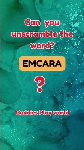 Word Game Challenge Unscramble the letters to find the word