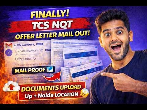 TCS NQT Offer Letter Mail Out 😱 | Documents Upload Process (UP + Noida) | Mail Proof 🔥