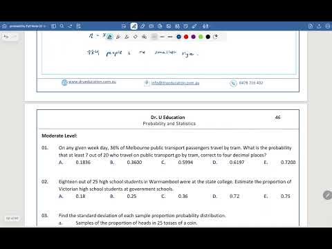 VCE Math Methods Probability Full Course : Lesson 5