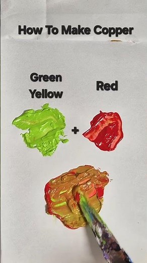 How to make Copper Color #satisfying #mixedcolors #colormixingmagic #copper