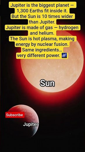 Sun vs Jupiter 🌞🪐 | Size & What They’re Made Of