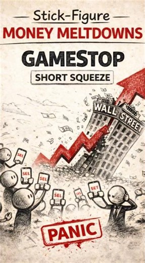 GameStop Explained Fast — The Meme Stock That Broke Wall Street (Stick Figures)
