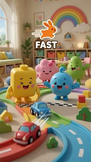 Cars race fast and slow! Bop Learns Speed!