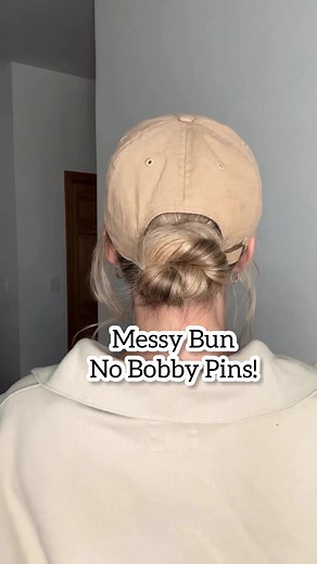 Messy Low Bun Tutorial Without Bobby Pins