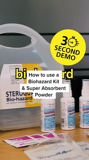 How to use a Biohazard Kit & Super Absorbent Powder #firstaid #firstaidtraining #firstaidkit #safety #emergency #medical #beprepared #healthandsafety #trauma #survival #preppers #survivalkit #preparedness #survivaltips #biohazard #biohazardcleanup #biohazardcleaning #infection
