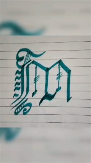 Beautiful Calligraphy Letter ‘M’ | Stylish Single Letter DesignIs video me maine letter M
