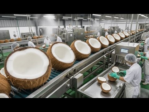 Inside the Coconut Oil Factory | How Coconut Oil Is Made (Full Process)