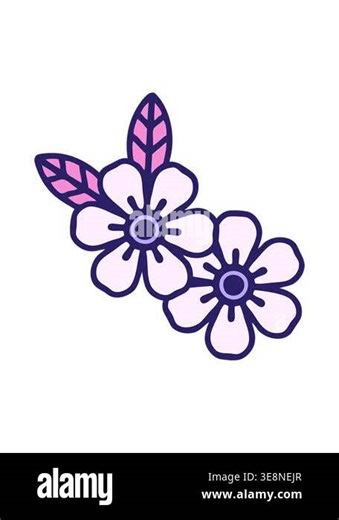 shine light effect animation of decorative flower element Stock Video Footage - Alamy