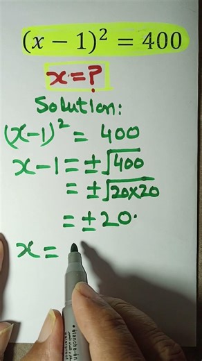 Solution of quadratic equation by square root method #maths #algebra #mathshorts