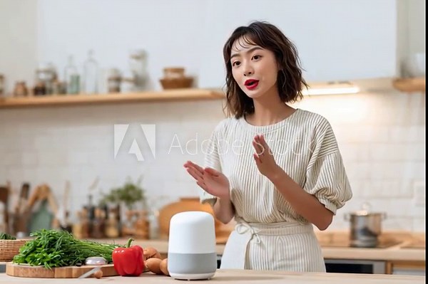 woman drinking coffee in kitchen Stock Video
