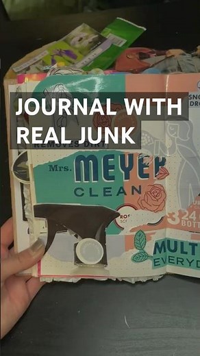 put the junk in the journal ✂️ how to create a spread as a beginner #scrapbooking #artjournal #asmr