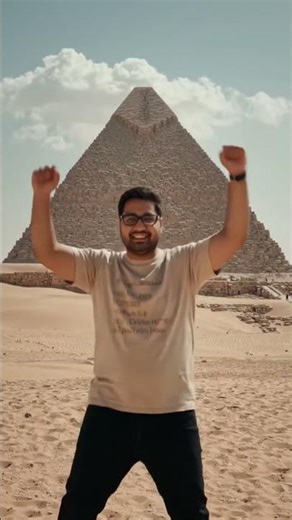 dance in front of pyramid