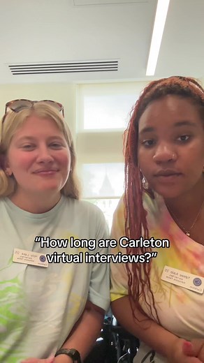 Interviews are an opportunity for our Admissions team to get to know you better, and are usually conducted by our student fellows! #carletoncollege #collegeadmissions #admissions #campusvisits #applyingtocollege #summerfellows #interview #collegeinterview #virtualinterview #doyouknowyouhave30minutes