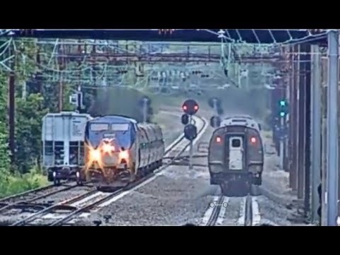 AMTRAK 42 & 43 MEET IN PARADISE, PA! EASTBOUND, WESTBOUND!