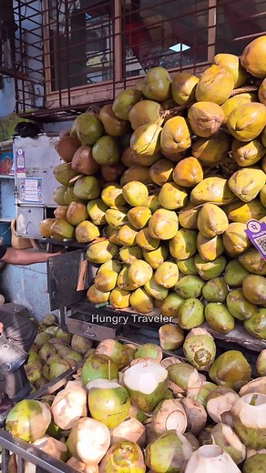 Coconut Cutting Skill -Indian Street Food | Hungry Traveler
