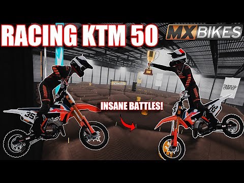 RACING THE NEW KTM 50 OEM ON THE BEST PITBIKE TRACK IN MXBIKES!! (INSANE BATTLES!)