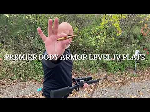 .30-06 AP multi-strike test: Premier Body Armor level IV plate.