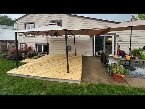 DIY PALLET DECK for under $300!!! #deck #diy #woodworking