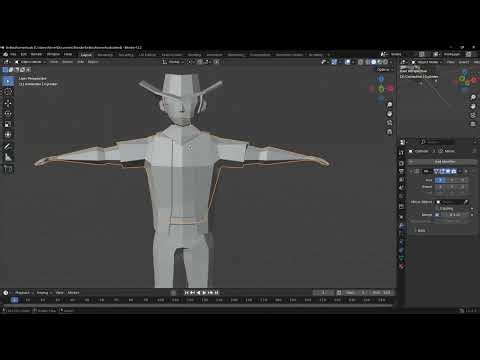 Cowboy ERGT E4 3D Modelling Cloth And Props