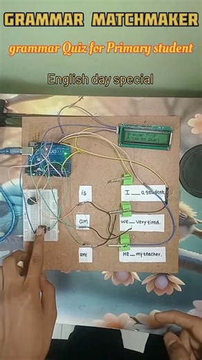 Grammar Matchmaker Quiz for primary student#englishday #englishgrammar #arduino #project#viralshorts
