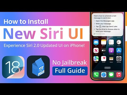 Install New Siri UI on iPhone | Cowabunga Lite iOS 18 - Full Guide (Enable Apple Intelligence UI)