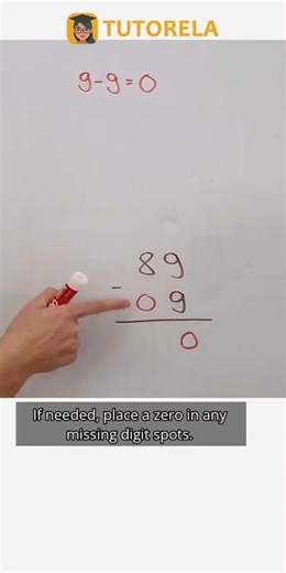 Vertical Subtraction Explained: 89 - 9 #Math #ArithmeticOperations #VerticalSubtraction